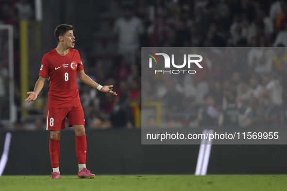 Arda Guler of Turkey   during the UEFA Nations League 2024/25 League B Group B4 match between Turkiye and Iceland at Gürsel Aksel Stadium on...