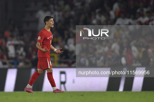 Arda Guler of Turkey   during the UEFA Nations League 2024/25 League B Group B4 match between Turkiye and Iceland at Gürsel Aksel Stadium on...