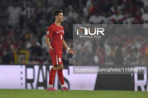 Arda Guler of Turkey   during the UEFA Nations League 2024/25 League B Group B4 match between Turkiye and Iceland at Gürsel Aksel Stadium on...