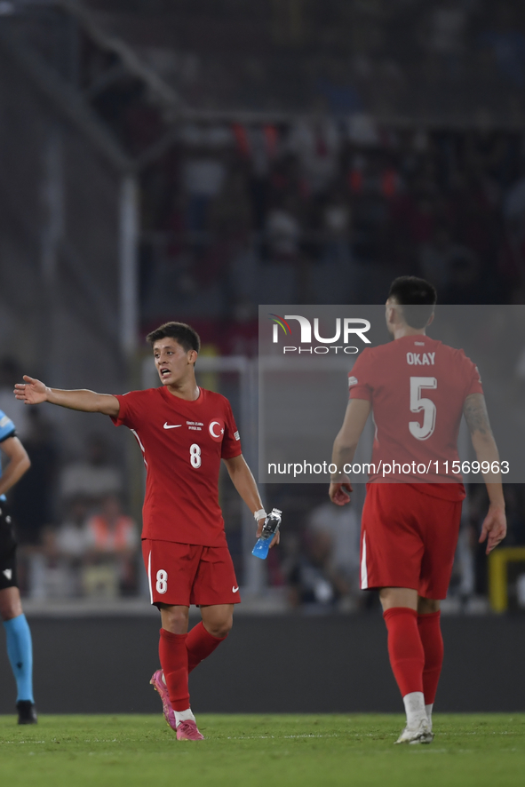 Arda Guler of Turkey   during the UEFA Nations League 2024/25 League B Group B4 match between Turkiye and Iceland at Gürsel Aksel Stadium on...