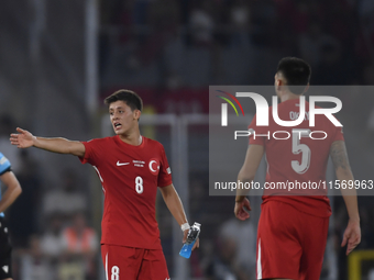 Arda Guler of Turkey   during the UEFA Nations League 2024/25 League B Group B4 match between Turkiye and Iceland at Gürsel Aksel Stadium on...