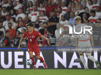 Arda Guler of Turkey   during the UEFA Nations League 2024/25 League B Group B4 match between Turkiye and Iceland at Gürsel Aksel Stadium on...