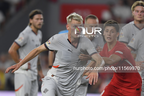 Arda Guler of Turkey   during the UEFA Nations League 2024/25 League B Group B4 match between Turkiye and Iceland at Gürsel Aksel Stadium on...