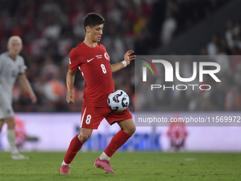 Arda Guler of Turkey   during the UEFA Nations League 2024/25 League B Group B4 match between Turkiye and Iceland at Gürsel Aksel Stadium on...