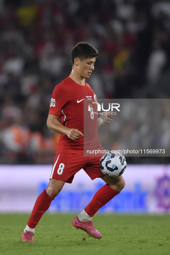 Arda Guler of Turkey   during the UEFA Nations League 2024/25 League B Group B4 match between Turkiye and Iceland at Gürsel Aksel Stadium on...