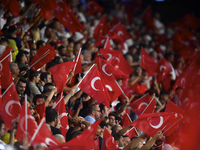 Turkey's fans  during the UEFA Nations League 2024/25 League B Group B4 match between Turkiye and Iceland at Gürsel Aksel Stadium on Septemb...