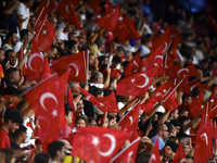 Turkey's fans  during the UEFA Nations League 2024/25 League B Group B4 match between Turkiye and Iceland at Gürsel Aksel Stadium on Septemb...