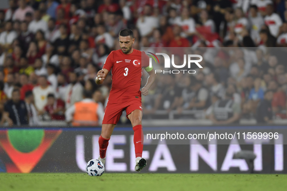 Merih Demiral of Turkey  during the UEFA Nations League 2024/25 League B Group B4 match between Turkiye and Iceland at Gürsel Aksel Stadium...