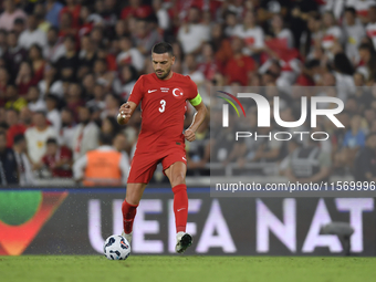 Merih Demiral of Turkey  during the UEFA Nations League 2024/25 League B Group B4 match between Turkiye and Iceland at Gürsel Aksel Stadium...