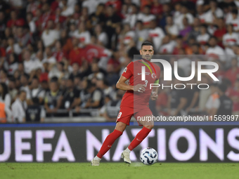 Merih Demiral of Turkey  during the UEFA Nations League 2024/25 League B Group B4 match between Turkiye and Iceland at Gürsel Aksel Stadium...