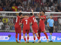 Kerem Akturkoglu of Turkey celebrates after scoring  during the UEFA Nations League 2024/25 League B Group B4 match between Turkiye and Icel...