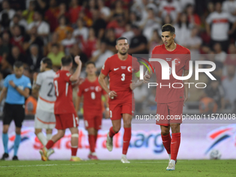 Mert Muldur of Turkey  during the UEFA Nations League 2024/25 League B Group B4 match between Turkiye and Iceland at Gürsel Aksel Stadium on...