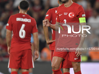 Merih Demiral of Turkey  during the UEFA Nations League 2024/25 League B Group B4 match between Turkiye and Iceland at Gürsel Aksel Stadium...