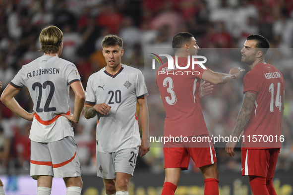 Merih Demiral of Turkey  during the UEFA Nations League 2024/25 League B Group B4 match between Turkiye and Iceland at Gürsel Aksel Stadium...