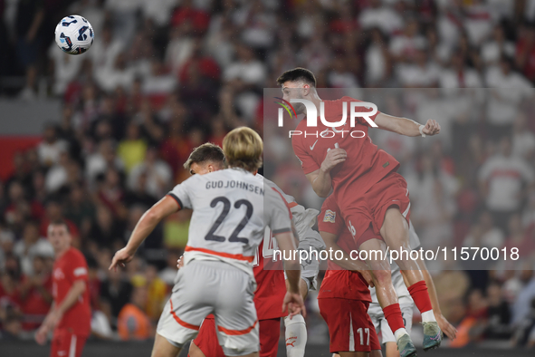 Abdulkerim Bardakci of Turkey  during the UEFA Nations League 2024/25 League B Group B4 match between Turkiye and Iceland at Gürsel Aksel St...