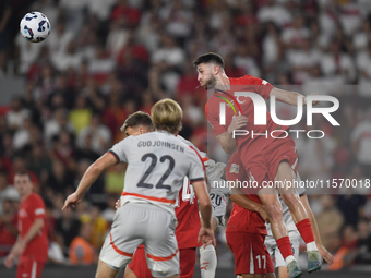 Abdulkerim Bardakci of Turkey  during the UEFA Nations League 2024/25 League B Group B4 match between Turkiye and Iceland at Gürsel Aksel St...