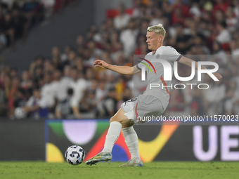 Orri Oskarsson of Iceland   during the UEFA Nations League 2024/25 League B Group B4 match between Turkiye and Iceland at Gürsel Aksel Stadi...