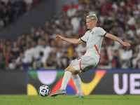 Orri Oskarsson of Iceland   during the UEFA Nations League 2024/25 League B Group B4 match between Turkiye and Iceland at Gürsel Aksel Stadi...