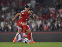 Orkun Kokcu of Turkey and Johann Gudmundsson of Iceland   during the UEFA Nations League 2024/25 League B Group B4 match between Turkiye and...