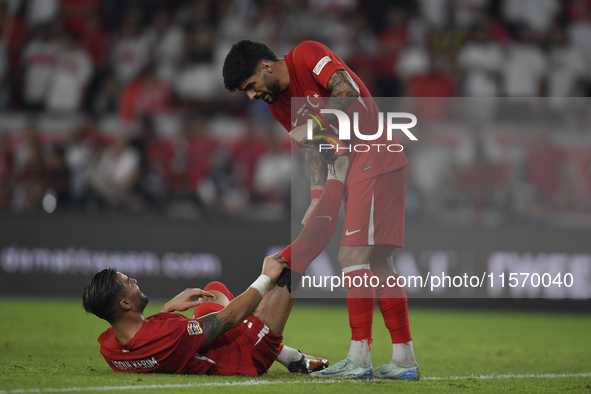 Abdulkerim Bardakci of Turkey  during the UEFA Nations League 2024/25 League B Group B4 match between Turkiye and Iceland at Gürsel Aksel St...