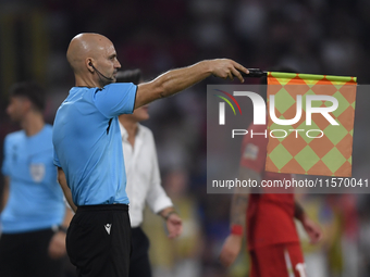 Assistant referee Denis Rexha   during the UEFA Nations League 2024/25 League B Group B4 match between Turkiye and Iceland at Gürsel Aksel S...