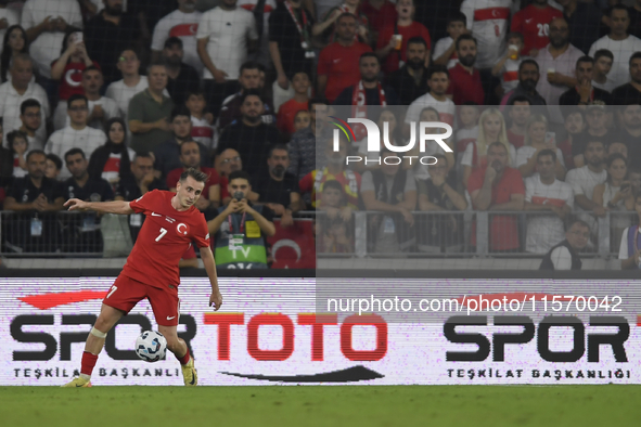 Kerem Akturkoglu of Turkey   during the UEFA Nations League 2024/25 League B Group B4 match between Turkiye and Iceland at Gürsel Aksel Stad...