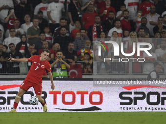 Kerem Akturkoglu of Turkey   during the UEFA Nations League 2024/25 League B Group B4 match between Turkiye and Iceland at Gürsel Aksel Stad...