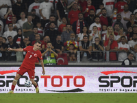 Kerem Akturkoglu of Turkey   during the UEFA Nations League 2024/25 League B Group B4 match between Turkiye and Iceland at Gürsel Aksel Stad...