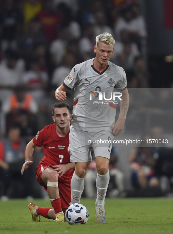 Orri Oskarsson of Iceland   during the UEFA Nations League 2024/25 League B Group B4 match between Turkiye and Iceland at Gürsel Aksel Stadi...