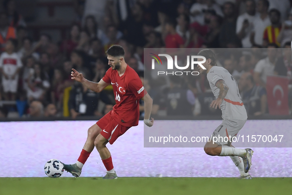 Ismail Yuksek of Turkey  during the UEFA Nations League 2024/25 League B Group B4 match between Turkiye and Iceland at Gürsel Aksel Stadium...