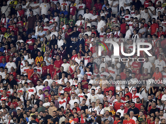 Turkey's fans  during the UEFA Nations League 2024/25 League B Group B4 match between Turkiye and Iceland at Gürsel Aksel Stadium on Septemb...