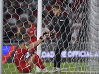 Merih Demiral and Mert Gunok of Turkey  during the UEFA Nations League 2024/25 League B Group B4 match between Turkiye and Iceland at Gürsel...