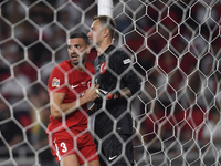 Merih Demiral and Mert Gunok of Turkey   during the UEFA Nations League 2024/25 League B Group B4 match between Turkiye and Iceland at Gürse...