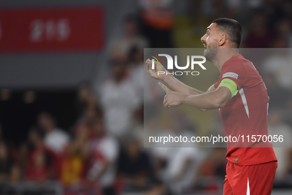 Merih Demiral of Turkey  during the UEFA Nations League 2024/25 League B Group B4 match between Turkiye and Iceland at Gürsel Aksel Stadium...