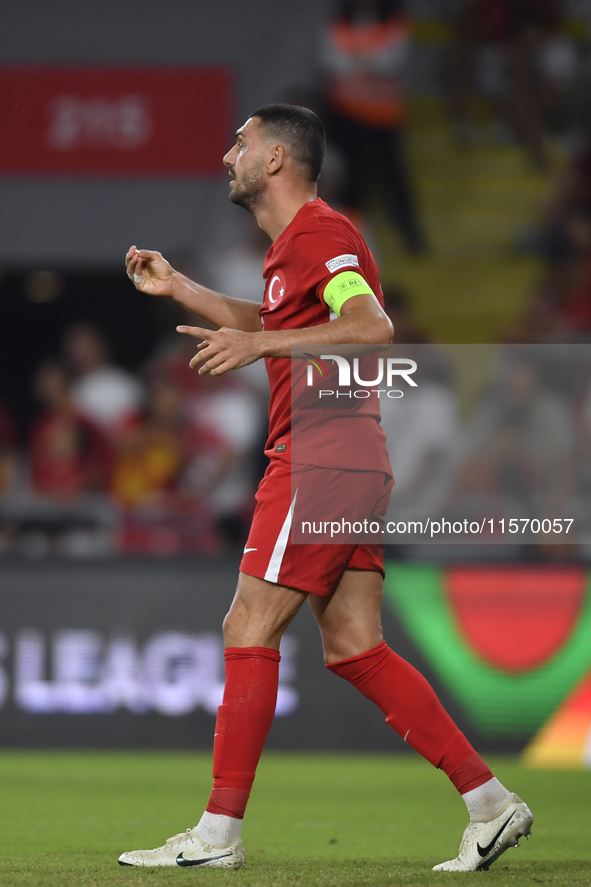 Merih Demiral of Turkey  during the UEFA Nations League 2024/25 League B Group B4 match between Turkiye and Iceland at Gürsel Aksel Stadium...