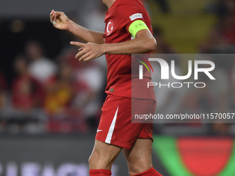 Merih Demiral of Turkey  during the UEFA Nations League 2024/25 League B Group B4 match between Turkiye and Iceland at Gürsel Aksel Stadium...