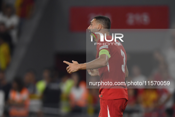 Merih Demiral of Turkey  during the UEFA Nations League 2024/25 League B Group B4 match between Turkiye and Iceland at Gürsel Aksel Stadium...