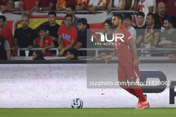 Zeki Celik of Turkey  during the UEFA Nations League 2024/25 League B Group B4 match between Turkiye and Iceland at Gürsel Aksel Stadium on...