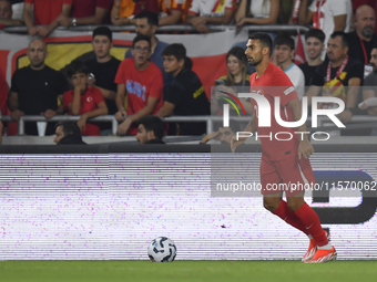 Zeki Celik of Turkey  during the UEFA Nations League 2024/25 League B Group B4 match between Turkiye and Iceland at Gürsel Aksel Stadium on...