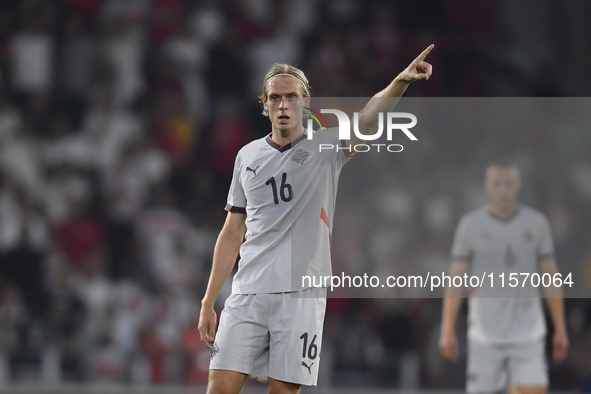 Stefan Teitur Thordarson of Iceland   during the UEFA Nations League 2024/25 League B Group B4 match between Turkiye and Iceland at Gürsel A...