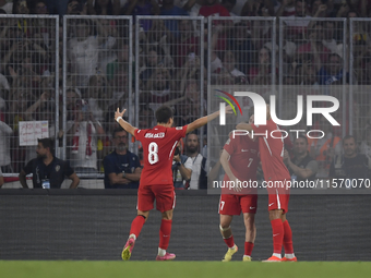 Kerem Akturkoglu of Turkey celebrates after scoring his side second goal  during the UEFA Nations League 2024/25 League B Group B4 match bet...