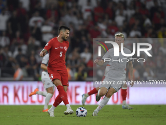 Okay Yokuslu of Turkey  during the UEFA Nations League 2024/25 League B Group B4 match between Turkiye and Iceland at Gürsel Aksel Stadium o...