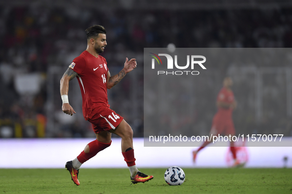 Abdulkerim Bardakci of Turkey  during the UEFA Nations League 2024/25 League B Group B4 match between Turkiye and Iceland at Gürsel Aksel St...