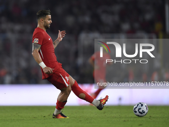 Abdulkerim Bardakci of Turkey  during the UEFA Nations League 2024/25 League B Group B4 match between Turkiye and Iceland at Gürsel Aksel St...