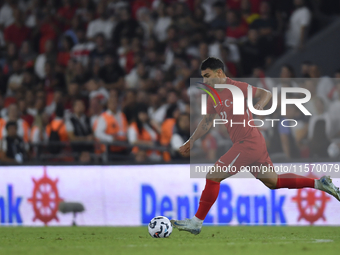 Kaan Ayhan of Turkey  during the UEFA Nations League 2024/25 League B Group B4 match between Turkiye and Iceland at Gürsel Aksel Stadium on...