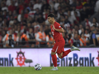 Kaan Ayhan of Turkey  during the UEFA Nations League 2024/25 League B Group B4 match between Turkiye and Iceland at Gürsel Aksel Stadium on...