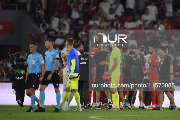 Zeki Celik of Turkey  during the UEFA Nations League 2024/25 League B Group B4 match between Turkiye and Iceland at Gürsel Aksel Stadium on...