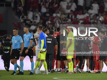 Zeki Celik of Turkey  during the UEFA Nations League 2024/25 League B Group B4 match between Turkiye and Iceland at Gürsel Aksel Stadium on...