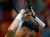 Thanasi Kokkinakis of Australia celebrates the victory following the game against Jakub Mensik of Czechia during the 2024 Davis Cup Group B...