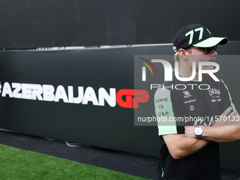 Valtteri Bottas of Kick Sauber before first practice ahead of the Formula 1 Grand Prix of Azerbaijan at Baku City Circuit in Baku, Azerbaija...